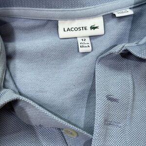 Lacoste boys pique Blue Polo Shirt size 12